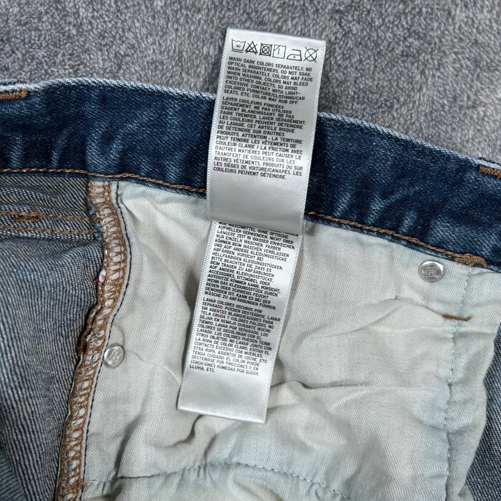 Uniqlo Jeans Japanese Selvedge Denim Kaihara Slim Straight Low Rise Men 35x27 - Picture 14 of 15